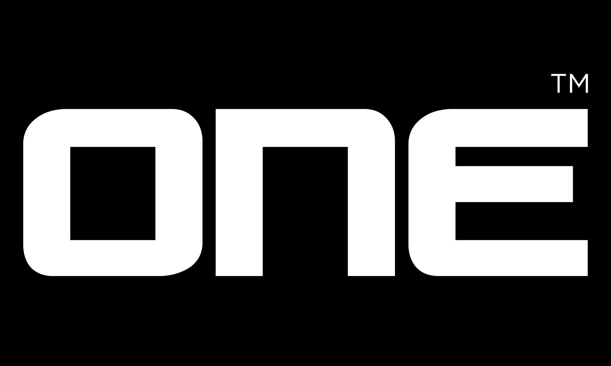 ONE Logo Minimal White on Black